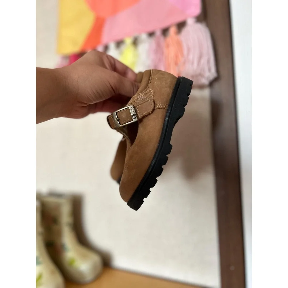 Cheerokee Brown Suede Toddler Clogs